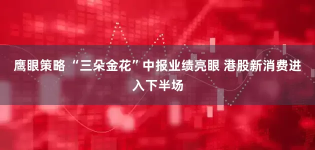 鹰眼策略 “三朵金花”中报业绩亮眼 港股新消费进入下半场